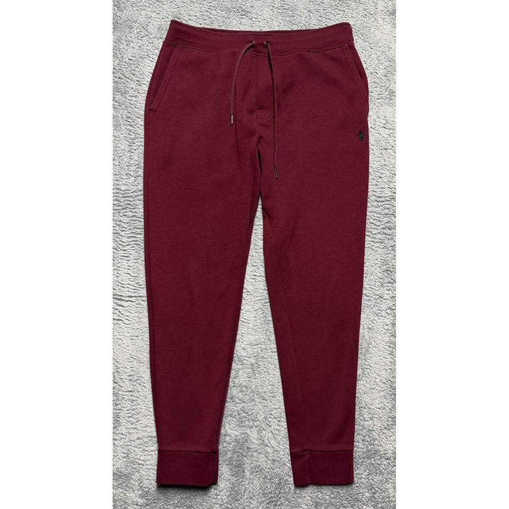Polo Ralph Lauren Sweatpants Mens M Maroon Drawstring Fleece Pony Joggers
